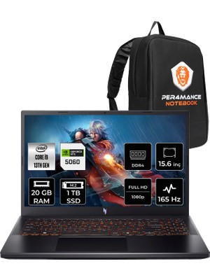 Acer Nitro V 15 i9 13900H RTX 5060 8GB 20GB RAM 1TB SSD 15.6" FHD 165Hz FreeDOS NHQZ8EY004P318 Gaming Laptop + Per4 Çanta