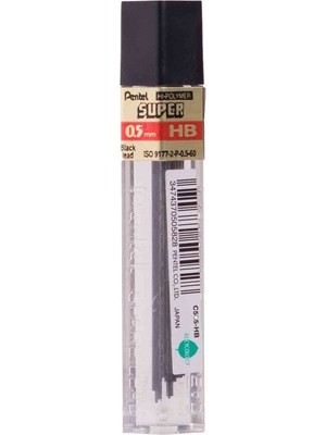 Pentel Hi-Polymer Süper Kalem Ucu 0.5mm Hb 12'li Tüp 60MM