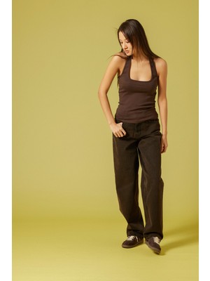 Nisan Triko Pamuklu Halter Top