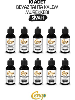 Özbience 10 Adet Siyah Tahta Kalemi Mürekkebi 100 ml Seti