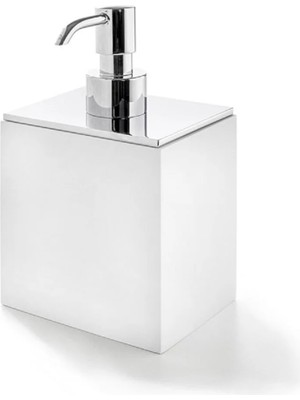 Treesseci Bemood White Sıvı Sabunluk, Tezgah Üstü - Beyaz/krom