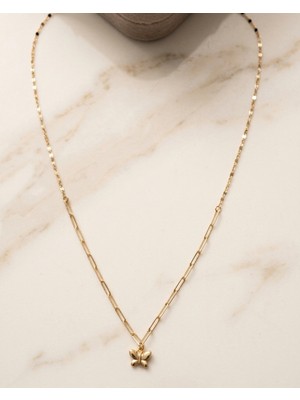 Lesperas 14 Ayar Altın 1.49 Gram Şık Tasarım Kelebek Kolye