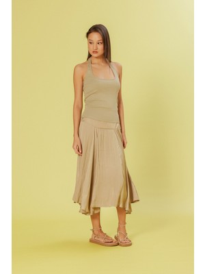 Nisan Triko Pamuklu Halter Top