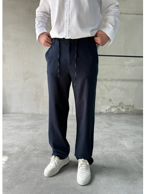 Difransel Jeans Keten Pamuk Lacivert Baggy Pantolon
