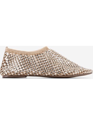 Valmenti Kadın Tekstil Gold Casual Ayakkabı 1141 444 Bn Ayk Y26 L.gold Strass