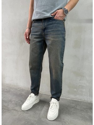 Difransel Jeans Eskitme Yeşil Rahat Kesim Boyfriend Jeans