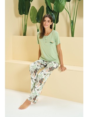 Over Sleep 3351 Kadın Pijama Takım