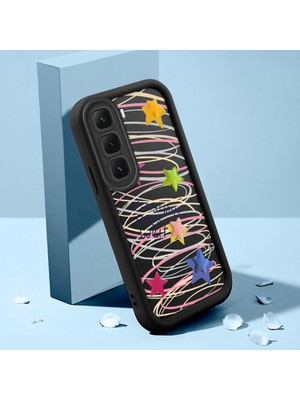 HONTINGA Infinix Hot 60 ile Uyumlu Kılıfı Düşüme Önleyici Basitlik Anti Düşme Kamera Korumali Şirin Kedi Kalp Siyah Desen Yumuşak Silikon Telefon Kılıfı Kadın ve Erkek Için Uygundur K2-0077