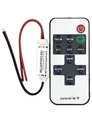 Calperia Uzaktan Kumandalı LED Şerit Dimmer, 12V/24V Pil Hediyeli