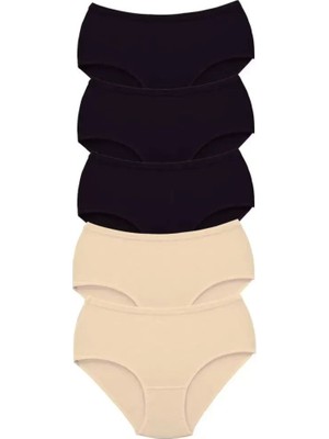 Bemy Store 5 Adet Tutku Kadın Yüksek Bel Bato Kalın Lastik Külot S3