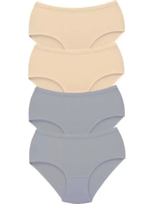 Bemy Store 4 Adet Tutku Kadın Yüksek Bel Bato Kalın Lastik Külot S8