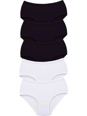 Bemy Store 5 Adet Tutku Kadın Yüksek Bel Bato Kalın Lastik Külot S5