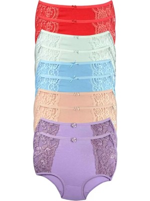 Bemy Store 10 Adet Kenar Dantelli Toparlayıcı Yüksek Bel Bato Külot