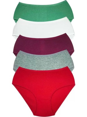 Bemy Store 5 Adet Kadın Yüksek Bel Ribana Bato Külot S044