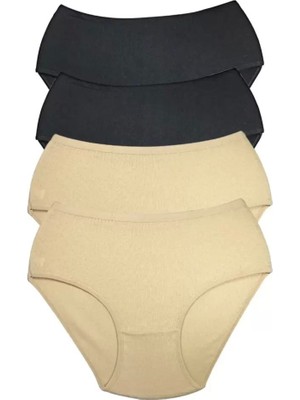 Bemy Store 4 Adet Kadın Yüksek Bel Ribana Bato Külot S014