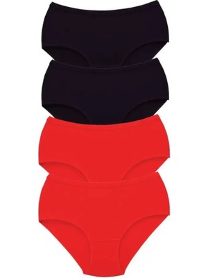 Bemy Store 4 Adet Tutku Kadın Yüksek Bel Bato Kalın Lastik Külot S1