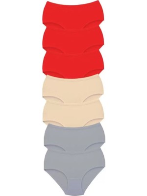 Bemy Store 7 Adet Tutku Kadın Yüksek Bel Bato Kalın Lastik Külot S17