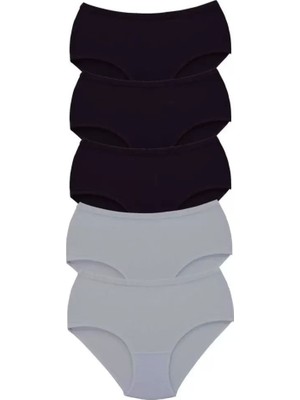 Bemy Store 5 Adet Tutku Kadın Yüksek Bel Bato Kalın Lastik Külot S4