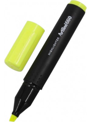 Artline 660 Fosforlu Kalem Kesik Uç 1.0-4.0mm Fosforlu Sarı