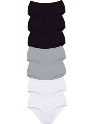 Bemy Store 7 Adet Tutku Kadın Yüksek Bel Bato Kalın Lastik Külot S16