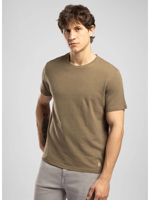 Lee Cooper Bej Erkek Regular Fit Melanj T-Shirt 262 Lcm 242058 Nıcco Bej
