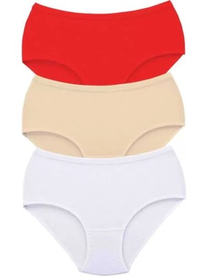 Bemy Store 3 Adet Tutku Kadın Yüksek Bel Bato Kalın Lastik Külot S8