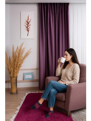 Quba Deco Blackout Işık Geçirmez Karartma Kalın Fon Perde Salon Yatak Odası Çocuk Odası Pilesiz