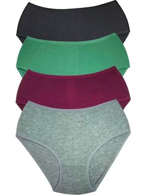 Bemy Store 4 Adet Kadın Yüksek Bel Ribana Bato Külot S042