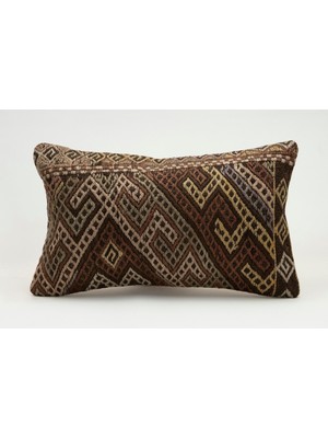 Kilim Wholesale El Yapımı Kilimden Yapılmış Vintage Kırlent Kılıfı, Yün, 30X50 cm