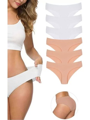 Bemy Store 6 Adet Kadın Dikişsiz Lazer Kesim Esnek Iz Yapmayan Külot S3