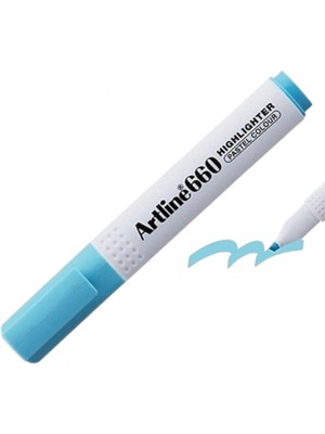 Artline 660 Fosforlu Kalem Kesik Uç 1.0-4.0mm Pastel Blue