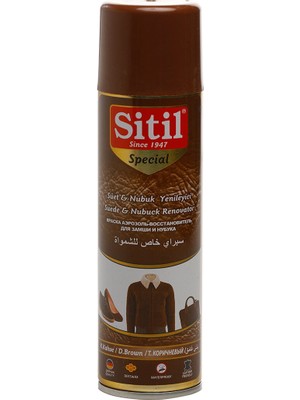 Sitil Ayakkabı Boyası Sprey 250 ml Koyu Kahve 4 Adet