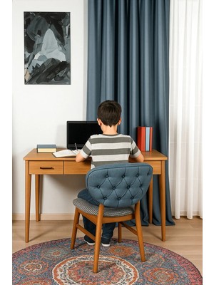 Quba Deco Blackout Işık Geçirmez Karartma Kalın Fon Perde Salon Yatak Odası Çocuk Odası Pilesiz