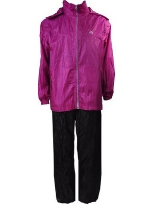 A&C Packway Yağmurluk Set XL Beden Mor - Siyah Renkli Hafif Su Geçirmez Dış Giyim