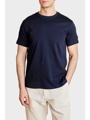 Brooks Brothers Patch Logolu % 100 Pamuk Bisiklet Yaka T Shirt Erkek T Shirt BBSS26MTS002137