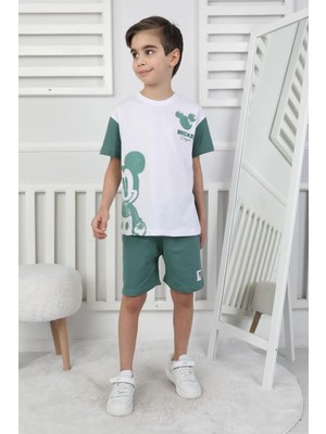 New Kids Mickey Baskı Erkek Çocuk Şortlu Takım