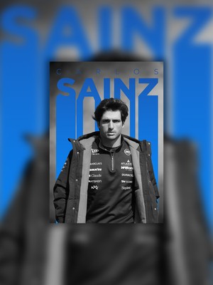 Tugo A4 Boyutunda Metal Carlos Sainz Tablosu