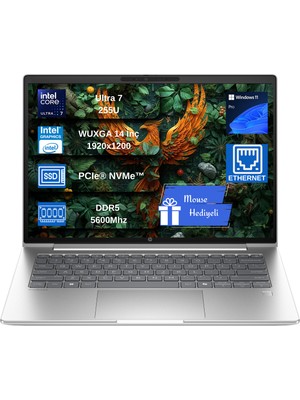 Hp Probook 4 G1I Al Intel Ultra7 255U 64GB Ddr5 2tb SSD Intel® Grafik IPS 300 Nits 14"inç 1920 x 1200 WIN11PRO Taşınabilir Bilgisayar WD21PDETPCB12