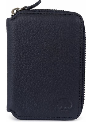 Mgv Çanta 796 Wallet Unisex Mat Siyah Fermuarlı Hakiki Dericüzdan