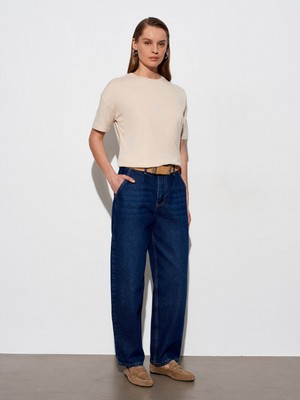 Dilvin 3683 Basic T-Shirt-Taş