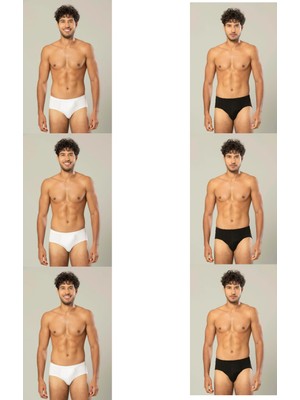 Erdem 1300 6'lı Paket Pamuklu Penye Erkek Slip Külot