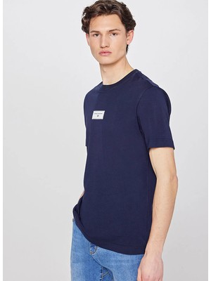 Lee Indıgo Erkek Regular Fit Logo Baskılı T-Shirt L2610071TF Indıgo T-Shirt