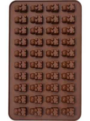Homvira🧸🍫 Ayıcık Figürlü Silikon Çikolata Kalıbı 40 Gözlü | Jelibon Şekerleme Buz Kalıbı | Esnek Yapışmaz | -40°c / +230°C Isıya Dayanıklı