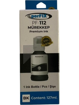 Hobibahçem Perfıx Pf T112BK  Siyah Şişeli Mürekkep (140 ml )