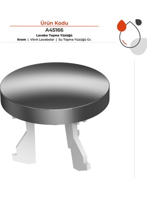 Artema Süzgeç A45166 Su Taşma Yüzüğü, Krom