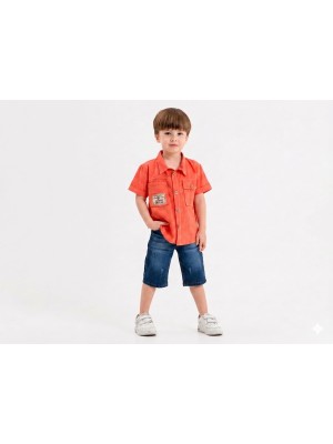 MerciTech Kids Erkek Çocuk Kısa Kol Kaprili Alt Üst Takım