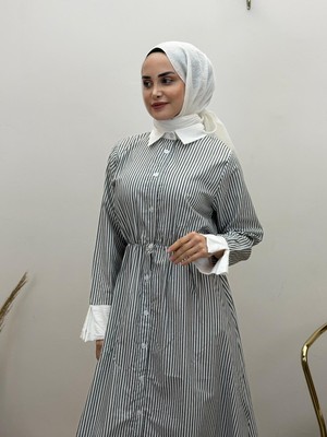 JOOQSTORE Çizgili Spor Elbise