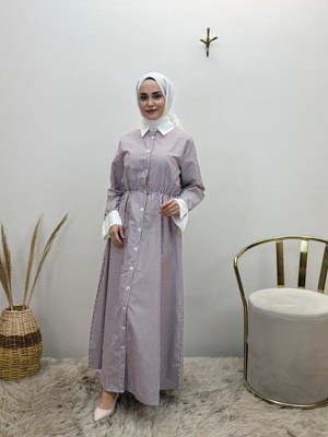 JOOQSTORE Çizgili Spor Elbise