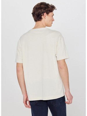 Lee Bej Erkek Relaxed Logo Baskılı T-Shirt L2610041614 Bej T-Shirt
