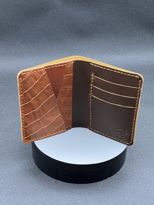 Oakco Leather Çift Deridentasarım Cüzdan